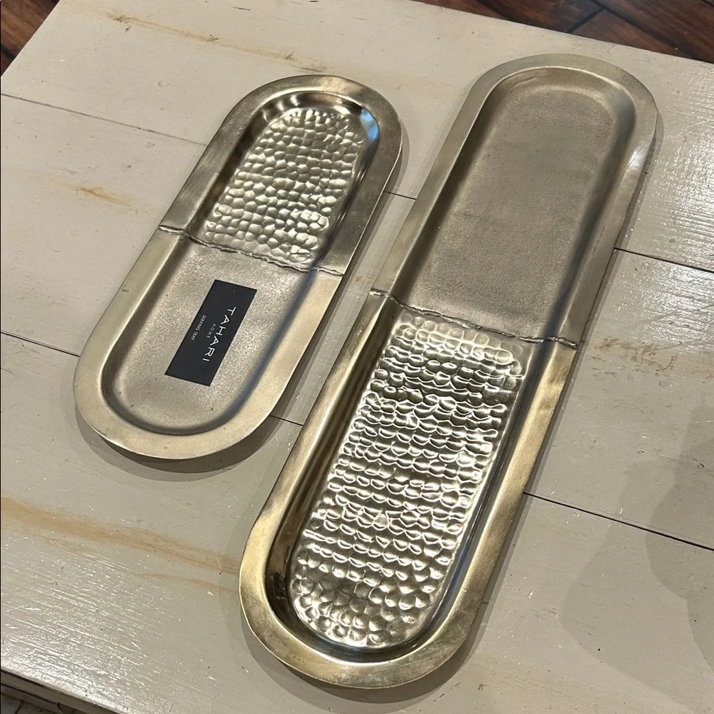 Tahari Elegant Gold Vanity Tray Set